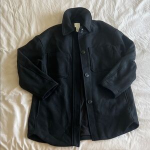 H&M women’s oversized Black Shirt Jacket